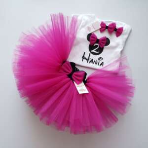 Komplet z myszką Fuksja Body z imieniem i cyferką 1,2 lub 3