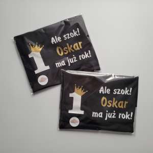 Czarne koszulki dla rodziców na roczek dziecka