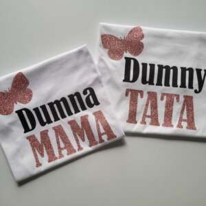 Dumna Mama i Dumny Tata koszulki z motylkami