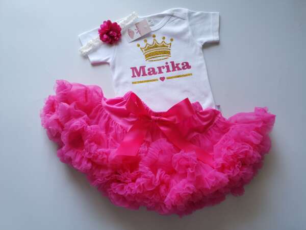 PS37 PETTISKIRT fuksja i body z imieniem