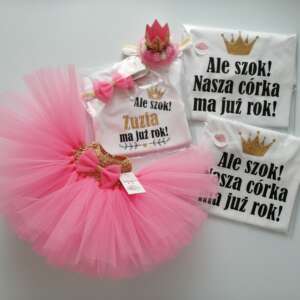 Zestaw rodzinny tutu, body, koszulki dla rodziców - Różowy