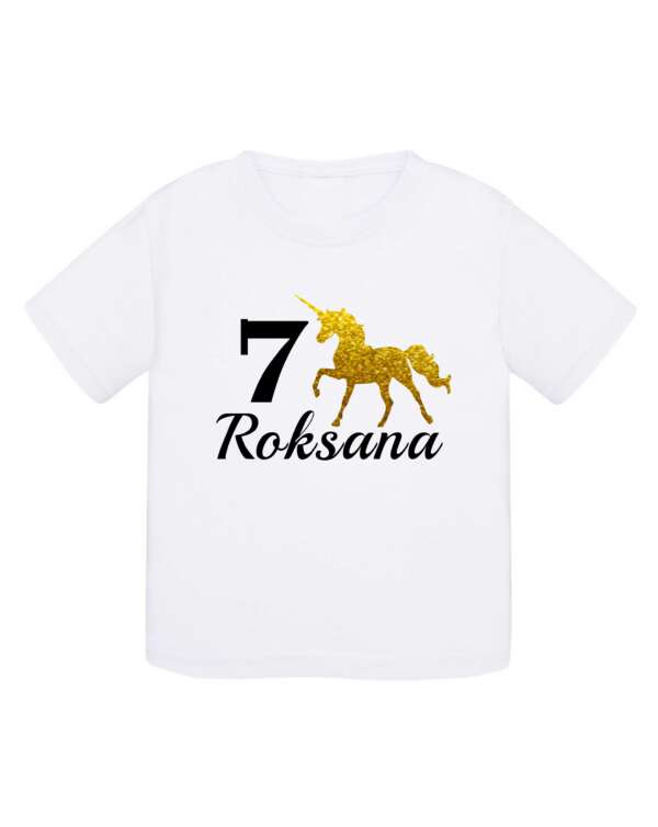 Personalizowana koszulka dla dziewczynki z jednorożcem