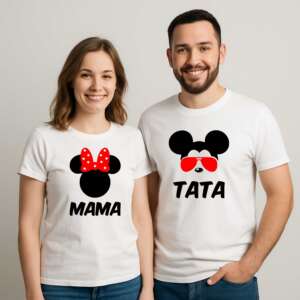 Zestaw koszulek dla rodziców myszki MAMA TATA