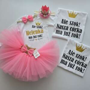 Zestaw rodzinny tutu, body, koszulki dla rodziców - Różowy