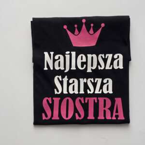 Koszulka dla najlepszej starszej siostry CZARNA