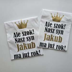 T-shirty dla rodziców na pierwsze urodziny synka