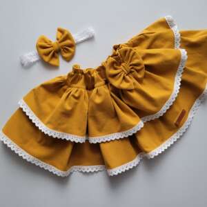 Spódniczka z falbankami 68-128 musztardowa