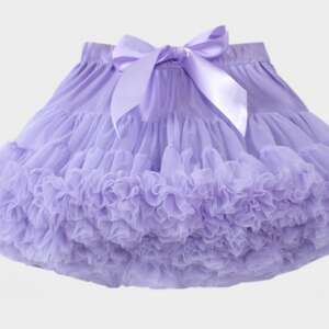 PS41 Tiulowa spódniczka z falbankami pettiskirt lawendowa roczek urodziny sesja