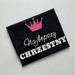 Czarna koszulka dla najlepszego chrzestnego