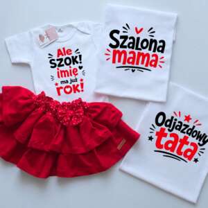 Zestaw rodzinny - szalona mama, odjazdowy tata. Roczek córeczki.
